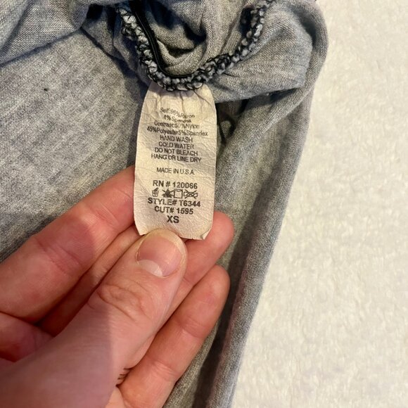 Daytrip, Gray & Black Lace Half-Sleeve Top, Size XS - Picture 9 of 12